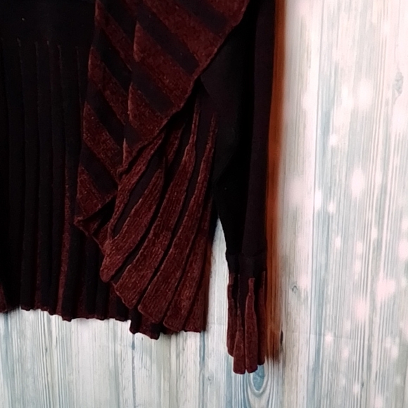 Pull over waterfall sweater brown & black Large - Picture 5 of 8